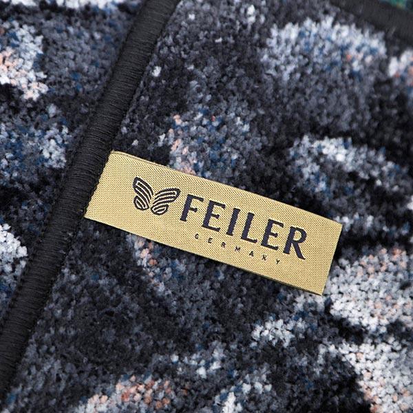 FEILER フェイラー グレー 花柄 feiler（フェイラー） ハンドタオル 30×30cm 花柄 グレー系基調 DARK