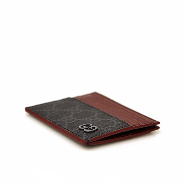 GUCCI（グッチ） GUCCI GGスプリームキャンバス×レザー 薄型 スリム 
