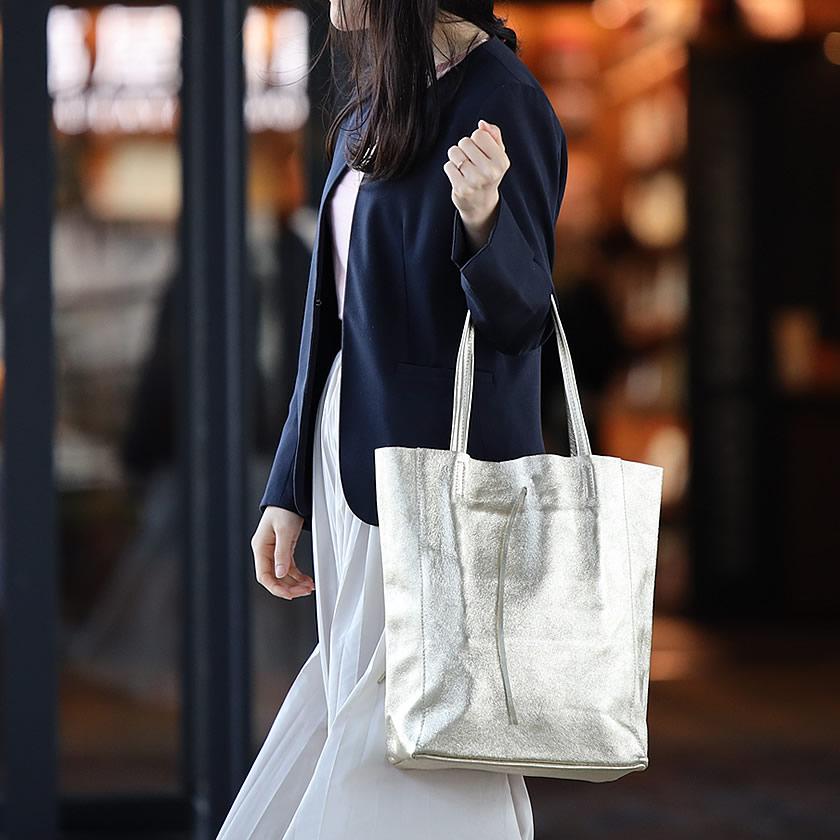 Florencebs フローレンス フィレンツェ イタリア製 縦型 レザー 本革 トートバッグ メンズ レディース 1枚革使用 通勤 Ft001 メタル系 7カラー Flp10 4da46gp2yw ファッション Pci Edu Pe