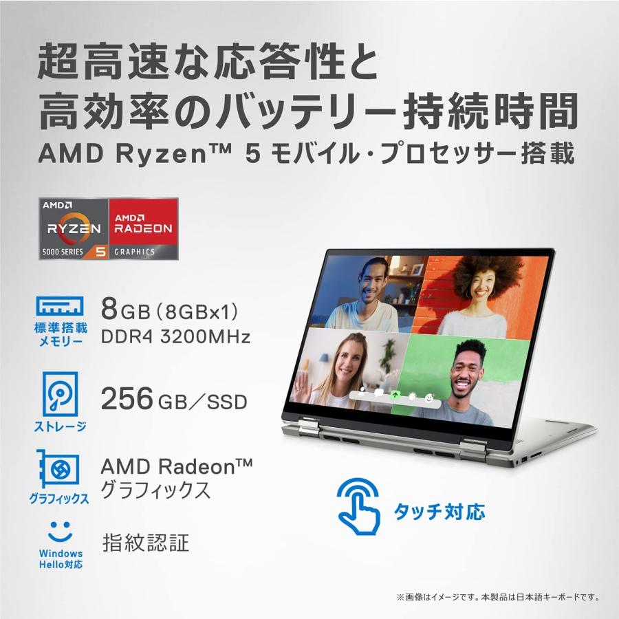 DELL デル ノートパソコン Inspiron 14 7425 2-in-1 ノートPC 14型FHD+/ Ryzen 5/ 6コア/ メモリ8GB/ SSD256GB/ Win 11/ Office付き【開封・未使用品】｜bjy-store｜03