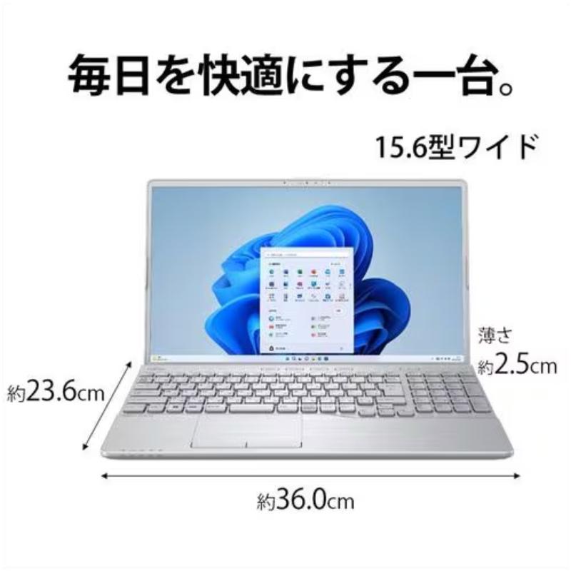 【展示品】 富士通 FUJITSU ノートパソコン FMV LIFEBOOK AH480/J 15.6型/ Ryzen 7/ メモリ 16GB/ SSD 256GB/ Windows 11/ Office付き/ Webカメラ/ Copilotキーの画像