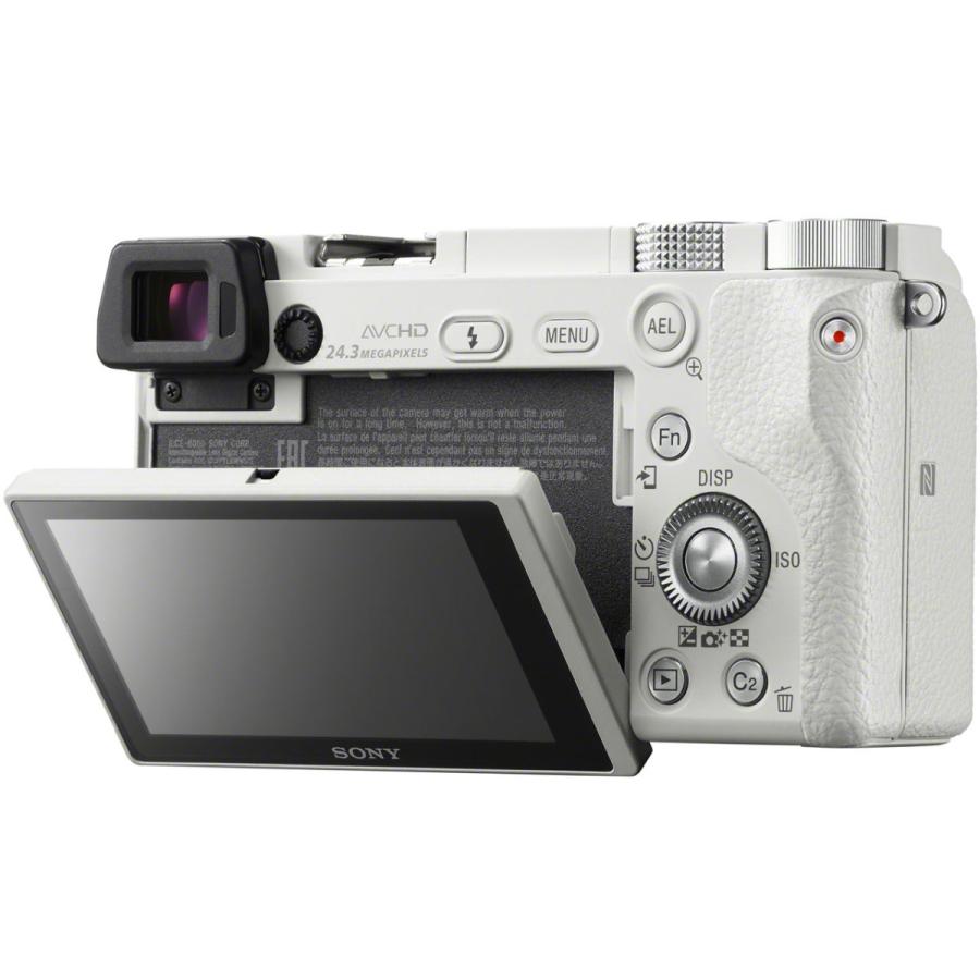 ソニー SONY ミラーレス一眼カメラ α6000 アルファ6000 ILCE6000Y W ダブルズームレンズキット ホワイト 【新品・他店印付き品】 ILCE6000YWBJY