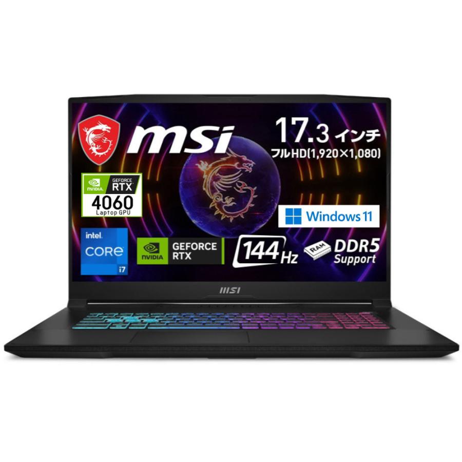 MSI ゲーミングノートPCKatana 17 B12V 17.3型/ intel Core i7-12650H 