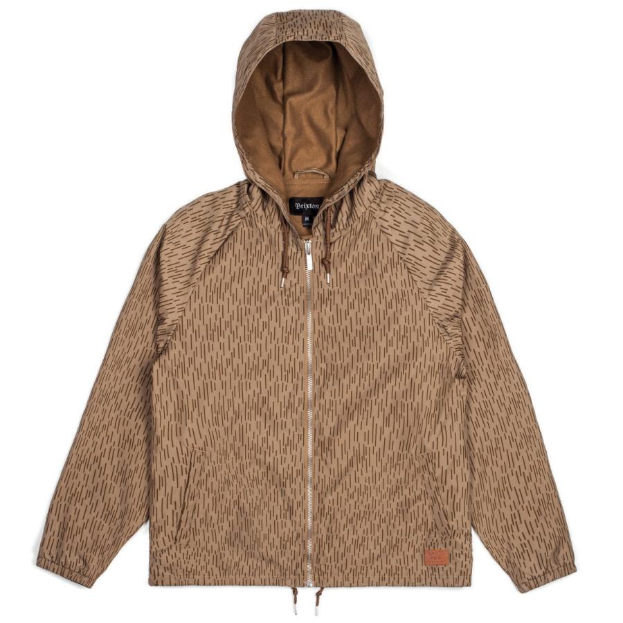 ブリクストン クラクストン・ジャケット Brixton CLAXTON JACKET #03130 シェルフーディー シェルパーカ ブラウン ジャンパー レインカモ 明細 [正規品]