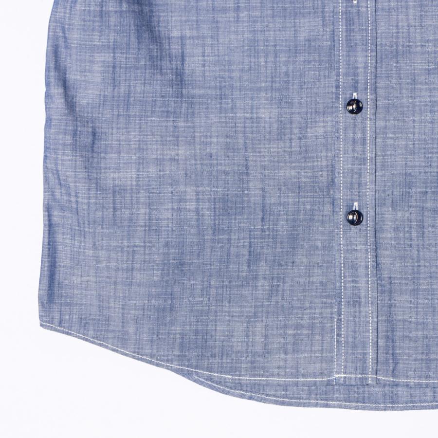 [SIRANO BROS.] Chambray S/S Work Shirts “Mr.T&Mr.Y” レギュラーサイズ(M〜XL) シャンブレーワークシャツ 半袖 シラノブロス｜bk2bk｜07