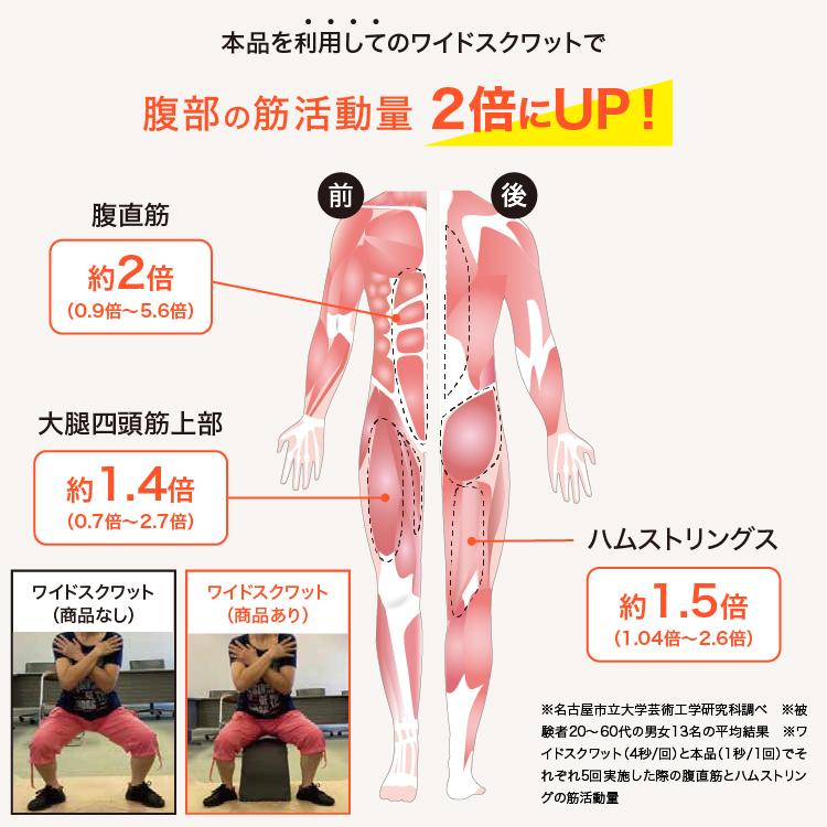 足腰を鍛える健康器具 スクワット クッション バウンド 弾む ワイド