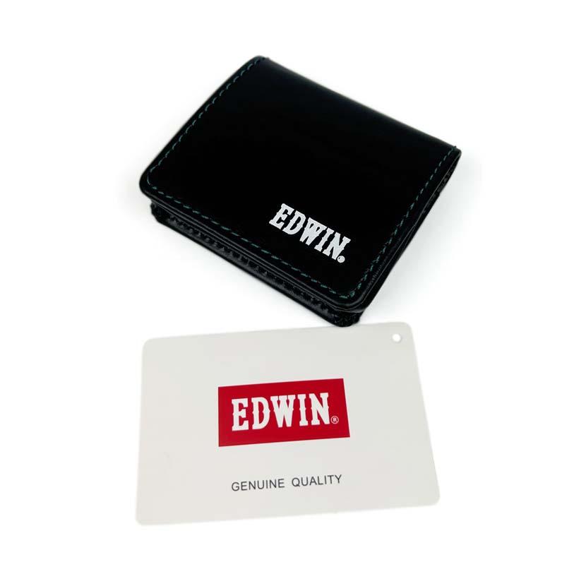 EDWIN（エドウィン） コインケース メンズ 再生皮革 エドウイン カラーステッチ ボックス型 小銭入れ : ラウンドバリュー - 通販 ...