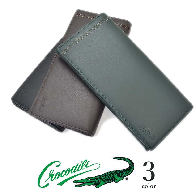 Crocodile（クロコダイル） 財布 メンズ 長財布 本革 スリム 柔らか羊