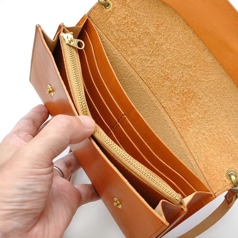 財布 レディース長財布 本革 栃木レザー 日本製 牛革 スマホウォレット ショルダー付き |  | 07