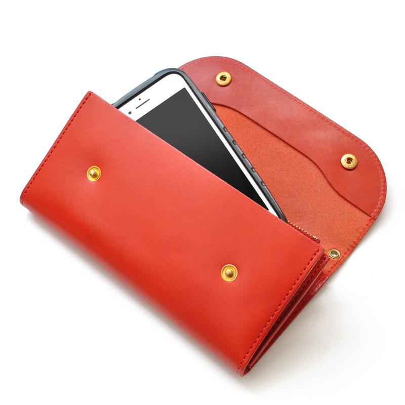 財布 レディース長財布 本革 栃木レザー 日本製 牛革 スマホウォレット ショルダー付き |  | 09