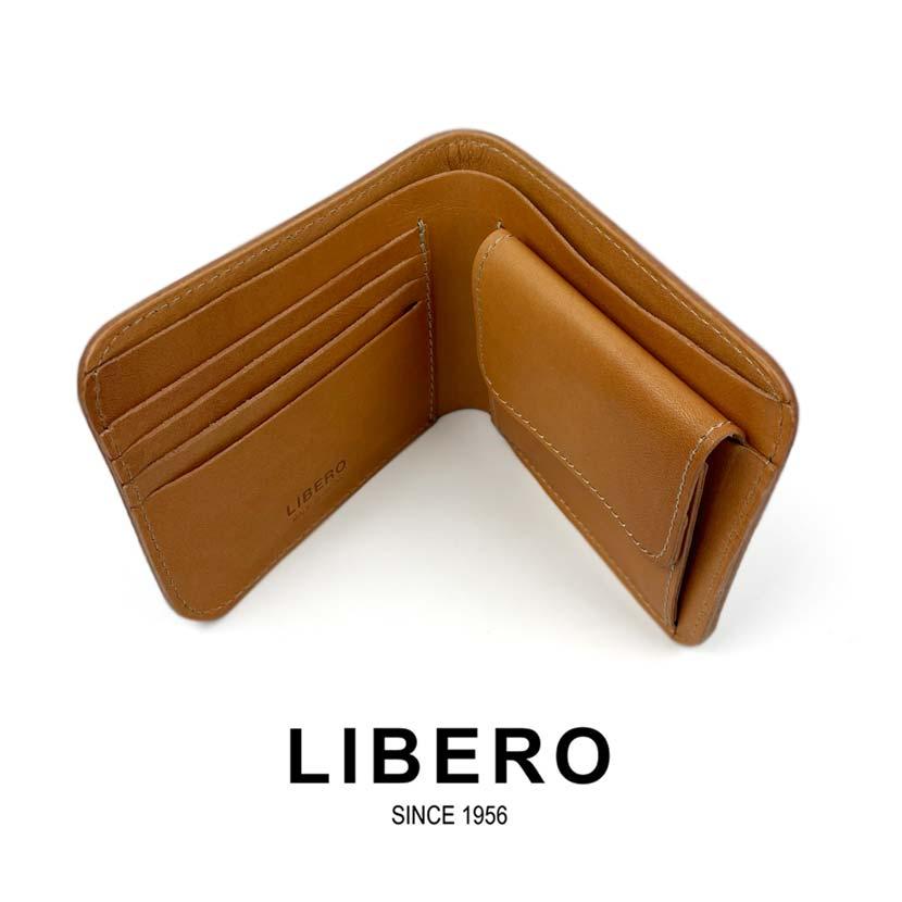 財布 メンズ 二つ折り 本革 LIBERO リベロ 日本製 高級栃木レザー ステッチデザイン |  | 11