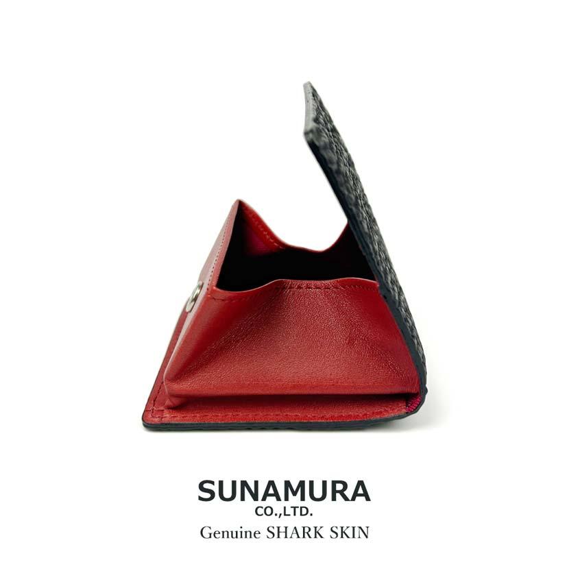 コインケース 本革 メンズ SUNAMURA 砂村 日本製 高級 シャークレザー