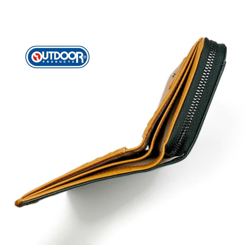 財布 メンズ 二つ折り OUTDOOR アウトドア ラウンドファスナー 小銭入れ 合皮皮革 | OUTDOOR PRODUCTS | 08