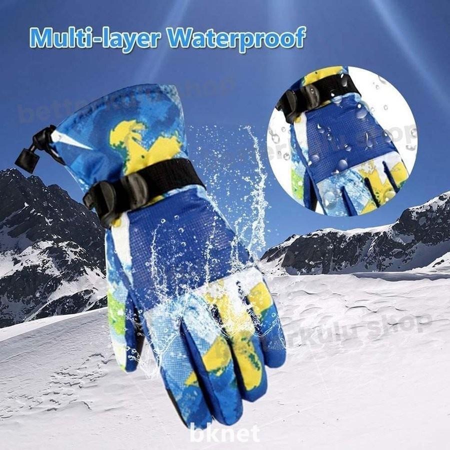 スキーグローブ 子供用 スノーボード キッズ グローブ 防水 手袋 ジュニアQv