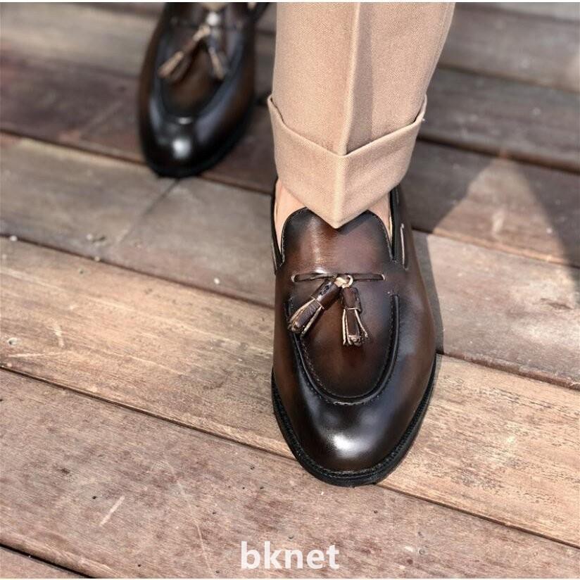 国内発送】【国内発送】タッセルローファー メンズ ローファー 本革