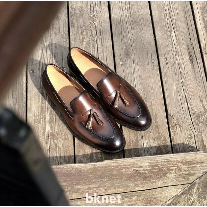 国内発送】【国内発送】タッセルローファー メンズ ローファー 本革