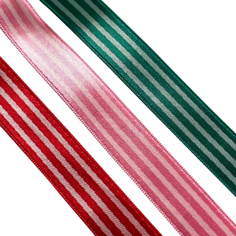 ストライプ サテンリボン 1m単位 幅 6mm 9mm 12mm 18mm 24mm 36mm