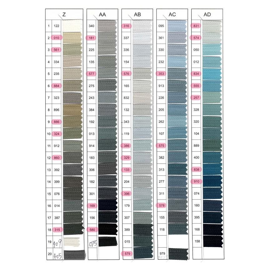 kkまとめ売り YKKファスナー コンシールファスナー 22cm ☆1セット（8本