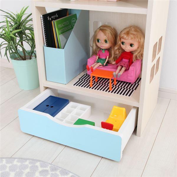 ドールハウス型 収納棚 〔ベビーピンク〕 幅54cm 日本製 キャスター付き フック付き 『ドールハウスシェルフ』 〔完成品〕〔代引不可〕 収納棚 フック付き ドールハウス型 幅54cm 日本製 キャスター付き 『ドールハウスシェルフ』