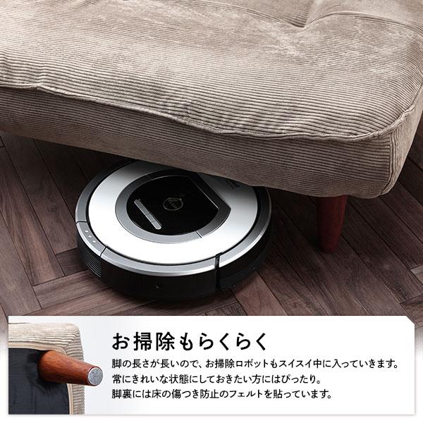 ハイバックソファー/ローソファー 〔2人掛け＋オットマン付き ヴィンテージPVC生地 ヴィンテージダークブラウン〕 脚部：ナチュラル リクライニ...〔代引不可〕 ハイバックソファー/ローソファー ヴィンテージPVC生地 脚部：ナチュラル リビング