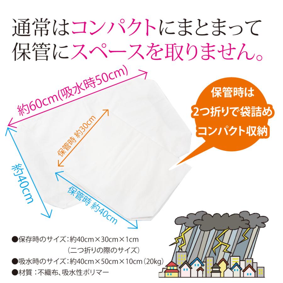 防災グッズ 簡易 吸水土のう 20枚セット l ゲリラ豪雨 建物の