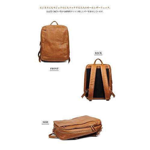 J4607 バックパック 男性用 JOYA タンニンレザー ベジタブルタンニンレザー (ネイビー) 