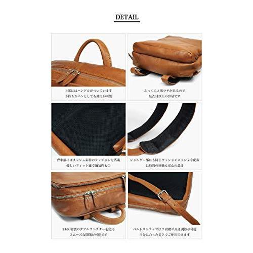 J4607 バックパック 男性用 JOYA タンニンレザー ベジタブルタンニンレザー (ネイビー) 