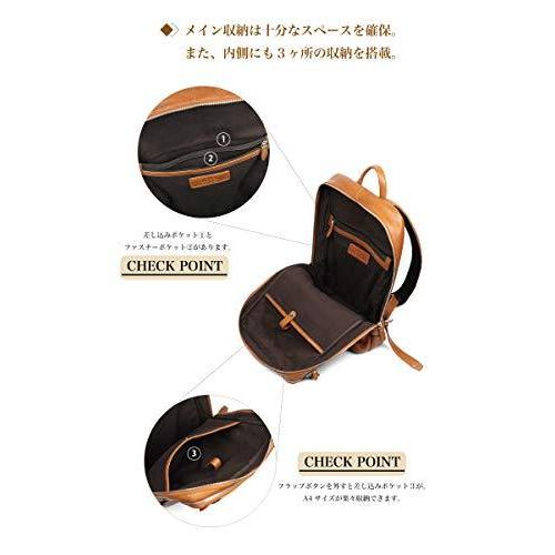 J4607 バックパック 男性用 JOYA タンニンレザー ベジタブルタンニンレザー (ネイビー) 