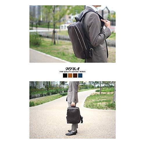 J4607 バックパック 男性用 JOYA タンニンレザー ベジタブルタンニンレザー (ネイビー) 