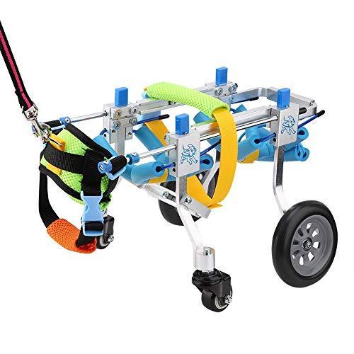 犬 車椅子 ペット車椅子 4輪 ペットウォークアシスタント リハビリ用歩行補助具 犬の歩行器 調節可能 アルミ製 耐久性 組立て簡単 