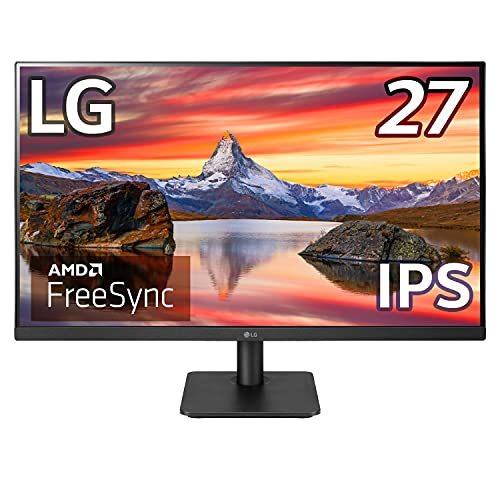 LG フレームレス モニター ディスプレイ 27MP400-B 27インチ/フルHD/IPS非光沢/HDMI，D-Sub/FreeSync/75Hz/フリッカーセーフ、ブルーライト低減機能