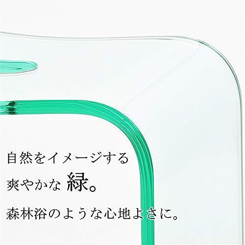 日本最大級 Kuai バスチェア 単品 全6色 高さ35cm アクリル Lサイズ 風呂 椅子 いす クリアグリーン バスチェア