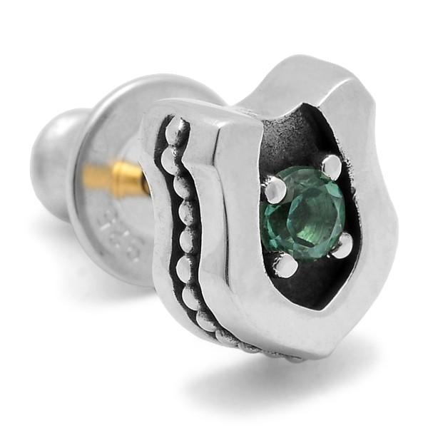 Ark silver accessories アークシルバーアクセサリーズ　ホースシューピアス　グリーンクォーツ |  | 01