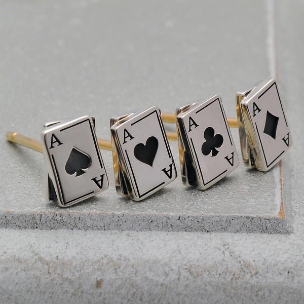 Ark silver accessories アークシルバーアクセサリーズ　ダイヤAカードピアス |  | 01