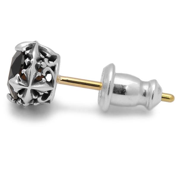 Ark silver accessories アークシルバーアクセサリーズ　ロイヤルクラウンピアス　スモーキークォーツ　ARKP-0029SQSV |  | 02