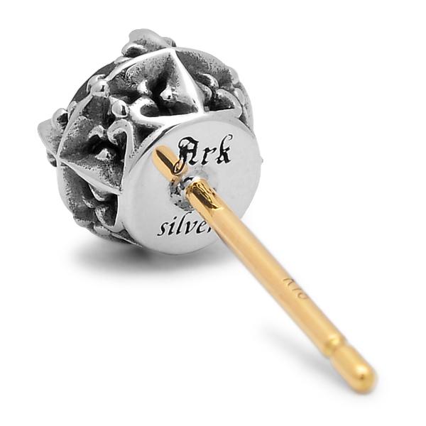 Ark silver accessories アークシルバーアクセサリーズ　ロイヤルクラウンピアス　スモーキークォーツ　ARKP-0029SQSV |  | 03