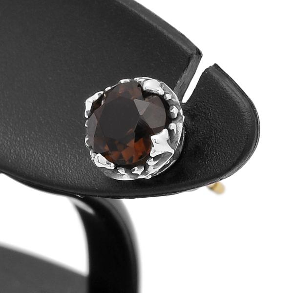 Ark silver accessories アークシルバーアクセサリーズ　ロイヤルクラウンピアス　スモーキークォーツ　ARKP-0029SQSV |  | 05