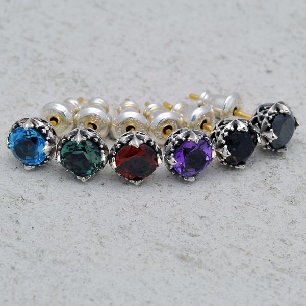 Ark silver accessories アークシルバーアクセサリーズ　ロイヤルクラウンピアス　スモーキークォーツ　ARKP-0029SQSV |  | 06