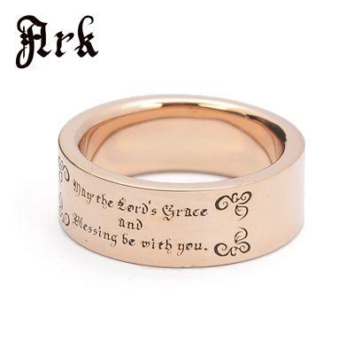 Ark silver accessories アークシルバーアクセサリーズ　祈りのメッセージリング　アンティークピンクゴールド | 