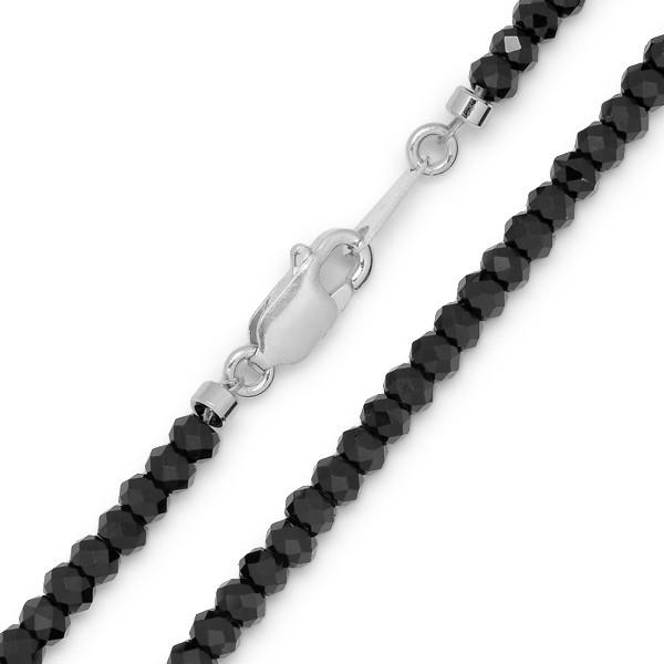 ブラックスピネルネックレス 3.5ミリ幅 42センチ : BLACK BARTS 