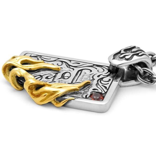 F.A.L エフエーエル FAL　ジョークオアジョーカーブレイズペンダント　ブラックバーツ限定　別注コラボモデルRe:mixアイテム　K18　ガーネットの画像
