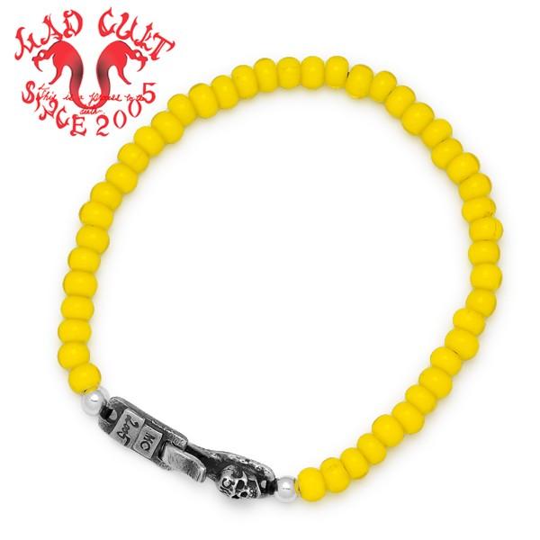 超美品の MAD CULT / マッドカルト Brat×White Hearts / ブラット×ホワイトハーツ ブレスレット イエロー ブレスレット 超美品の MAD CULT / マッドカルト Brat×White Hearts / ブラット×ホワイトハーツ ブレスレット イエロー ブレスレット