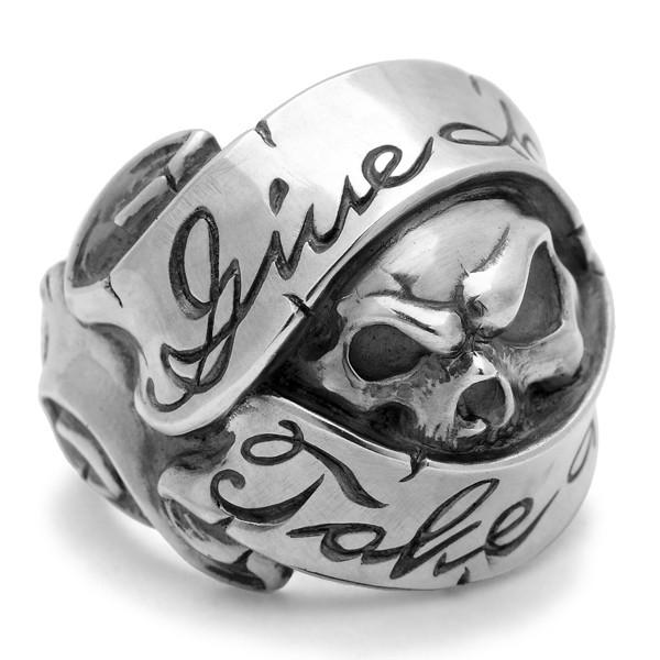 RAT RACE ラットレース ギブノーテイクノースカル スカルリング Rat Race Give No Take No Skull Ring ギブノーテイクノースカル