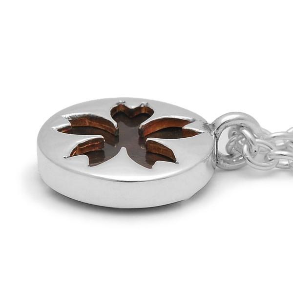 和柄シルバーアクセサリー 然 / 小桜 黒蝶貝ペンダント : BLACK BARTS