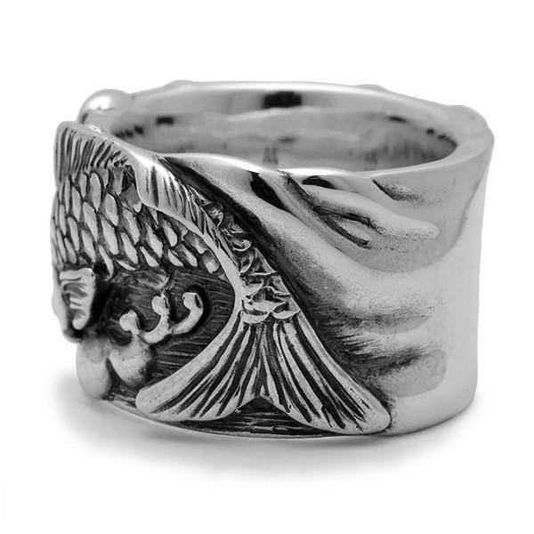 和柄シルバーアクセサリー 然 / 跳舞 リング メンズ : BLACK BARTS 