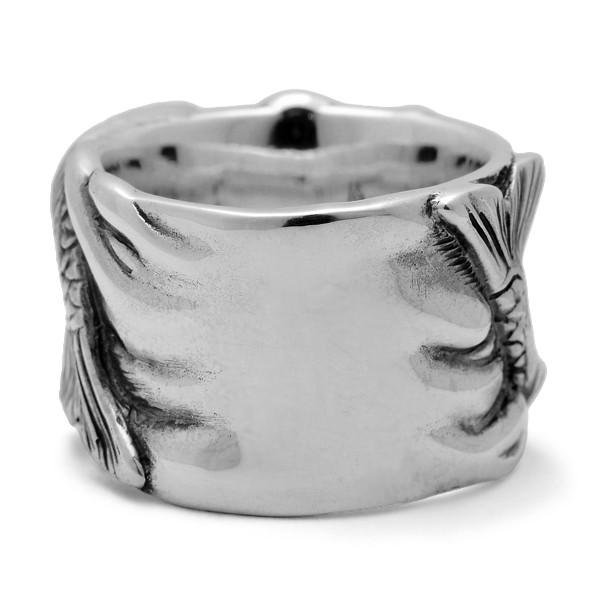 和柄シルバーアクセサリー 然 / 跳舞 リング メンズ : BLACK BARTS 