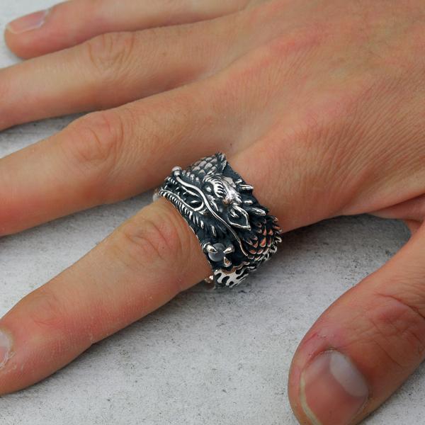 和柄シルバーアクセサリー 然 / 真・月下龍飛 リング ムーンストーン