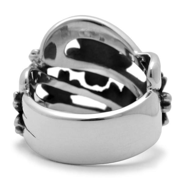 然　シルバーリング　夜桜リング　大 和柄シルバーアクセサリー 然 / 夜桜 リング メンズ : BLACK BARTS