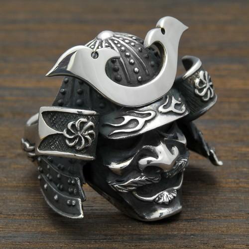 和柄シルバーアクセサリー 然 / 勇武 リング : BLACK BARTS ブラック