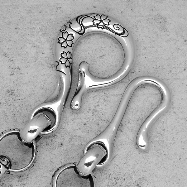 和柄シルバーアクセサリー 然 / 桜ウォレットチェーン : BLACK BARTS